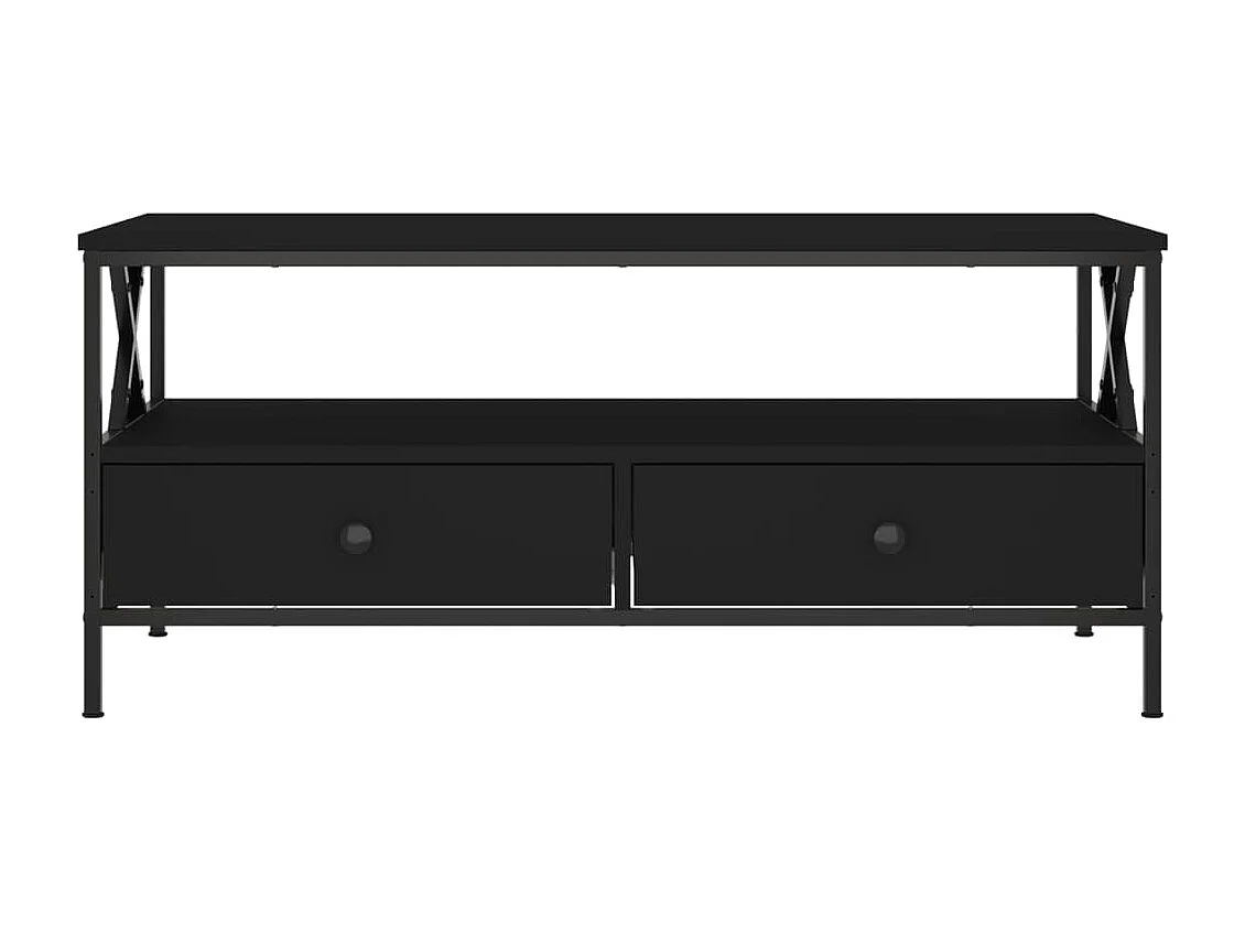 Tavolino Gold nero 100x51x45 cm in MDF