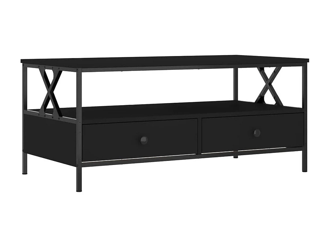 Gold Couchtisch schwarz 100x51x45 cm Holzwerkstoff