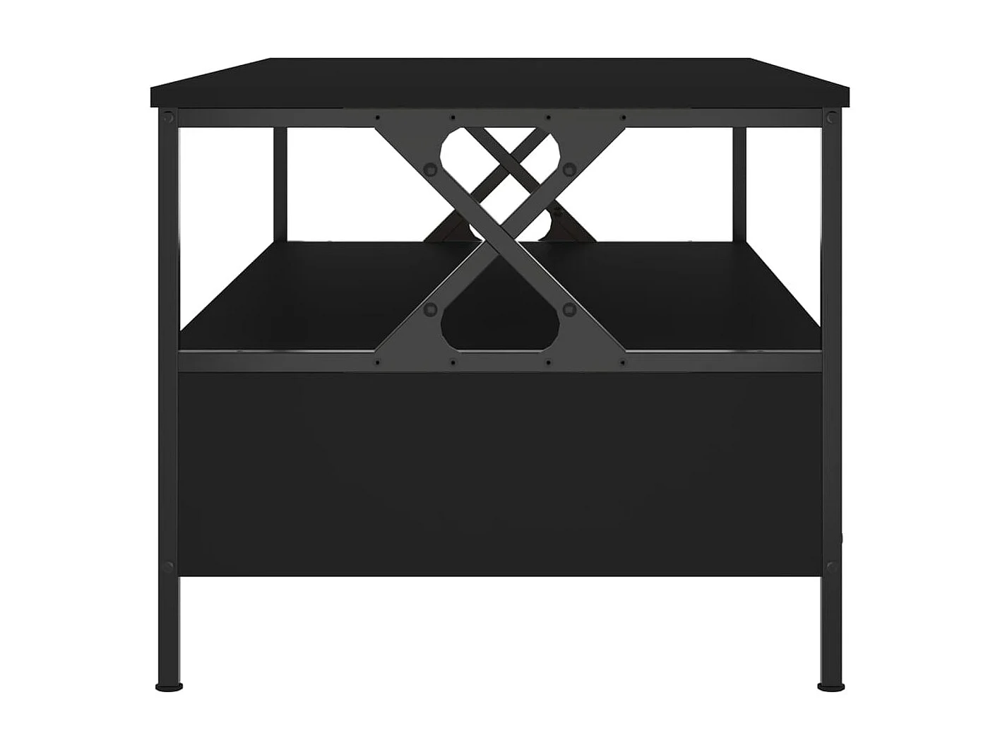 Gold Couchtisch schwarz 100x51x45 cm Holzwerkstoff