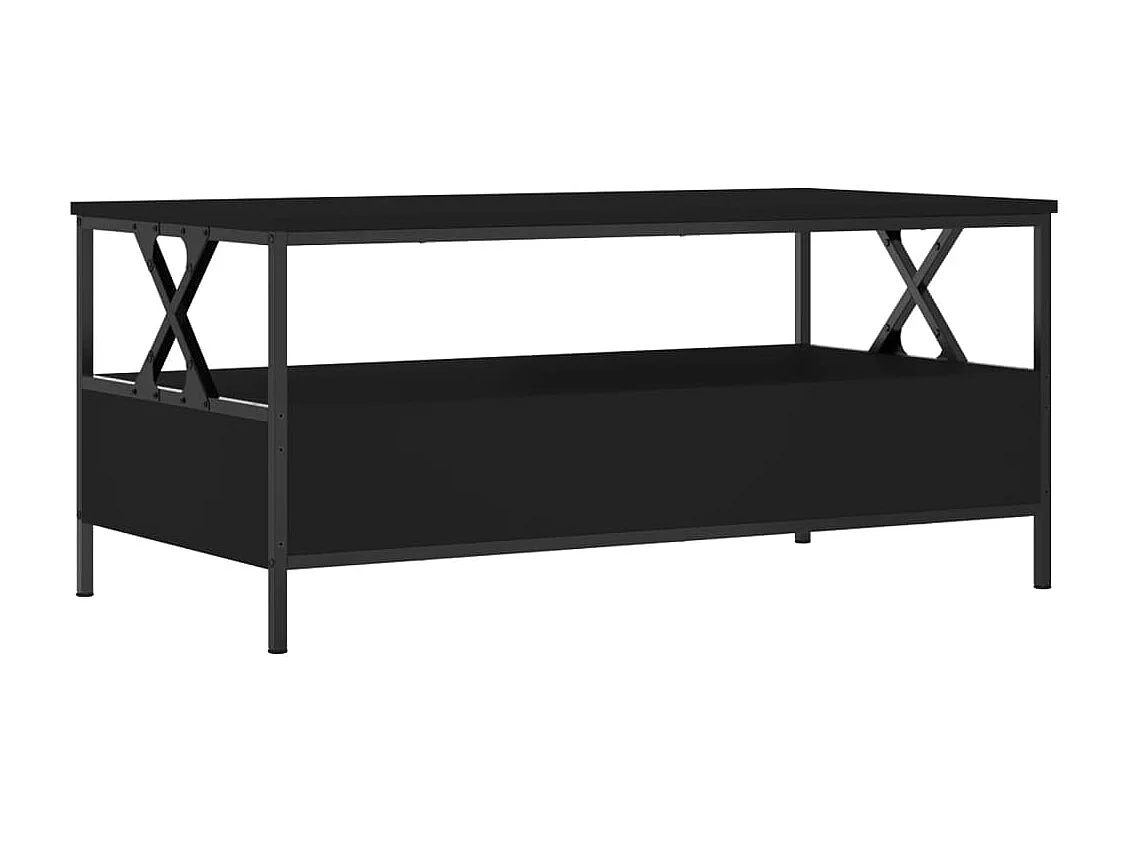Gold Couchtisch schwarz 100x51x45 cm Holzwerkstoff