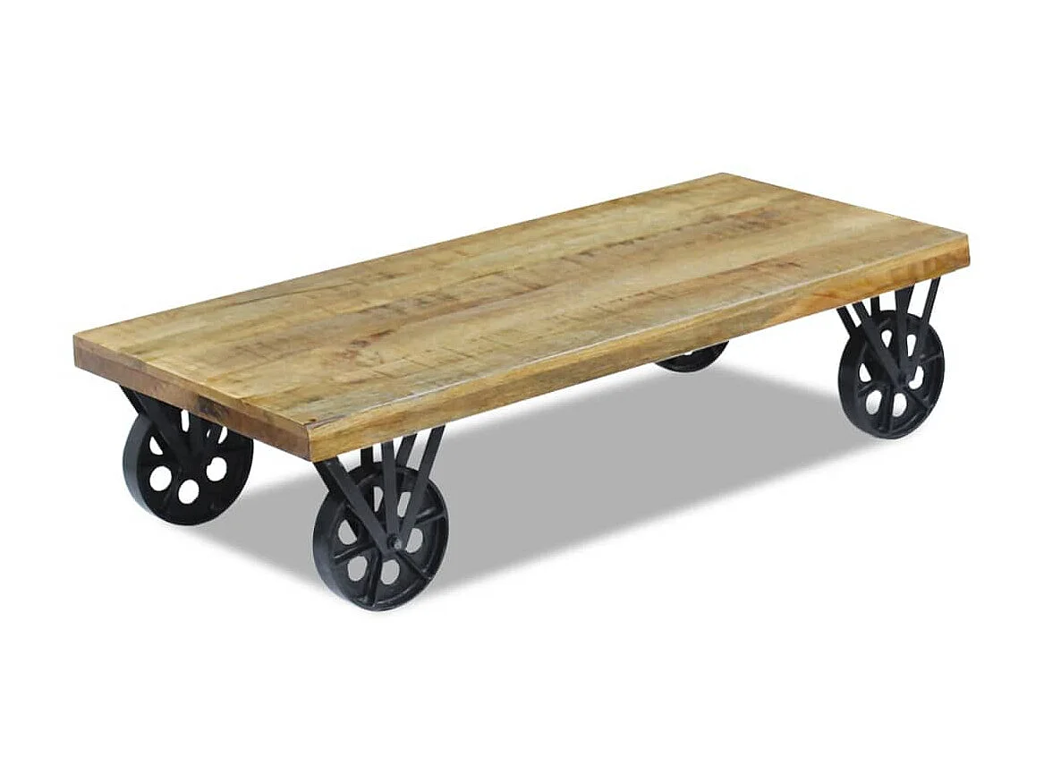 Table basse en bois de manguier 120 x 60 x 30 cm