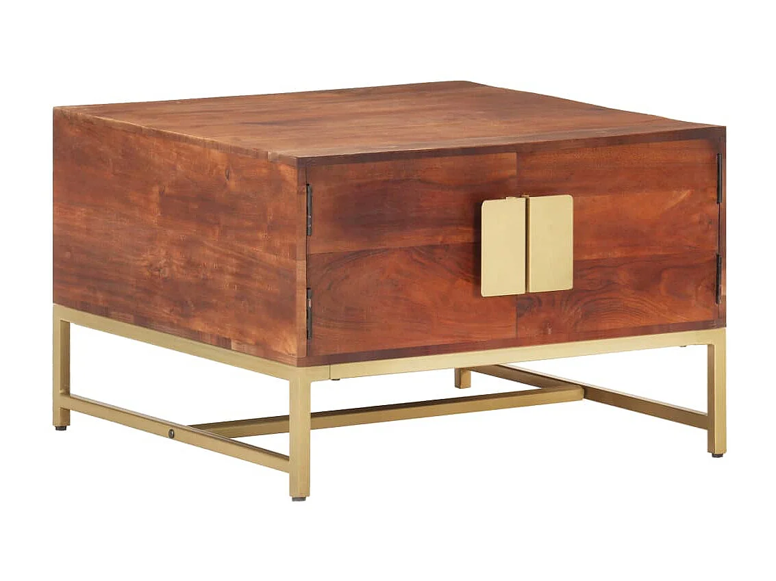 Table basse Marron miel 67x67x45 cm Bois solide d'acacia