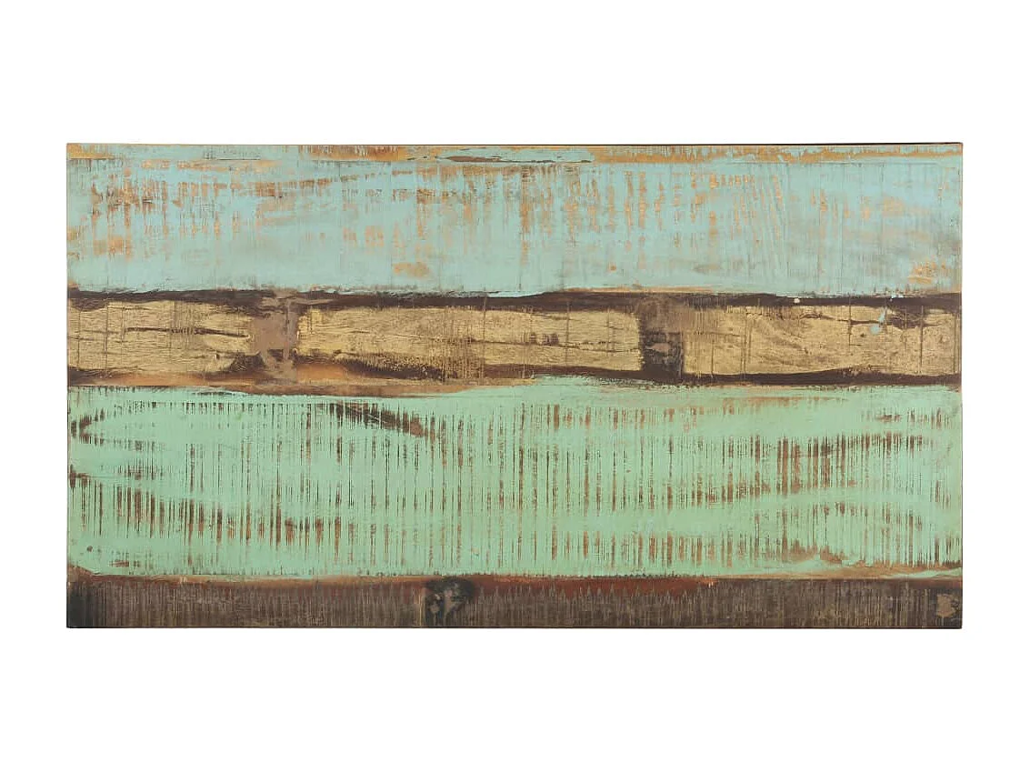 Mesa de centro dourada 110x60x35 cm Madeira maciça recuperada