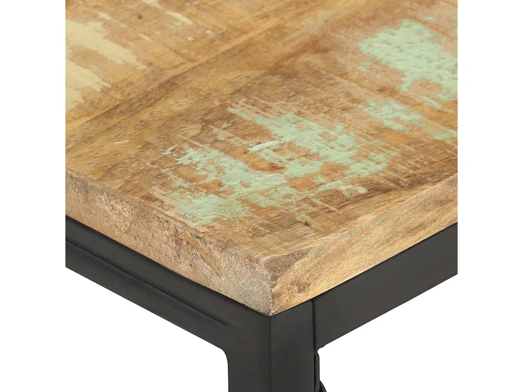 Mesa de centro dourada 110x60x35 cm Madeira maciça recuperada