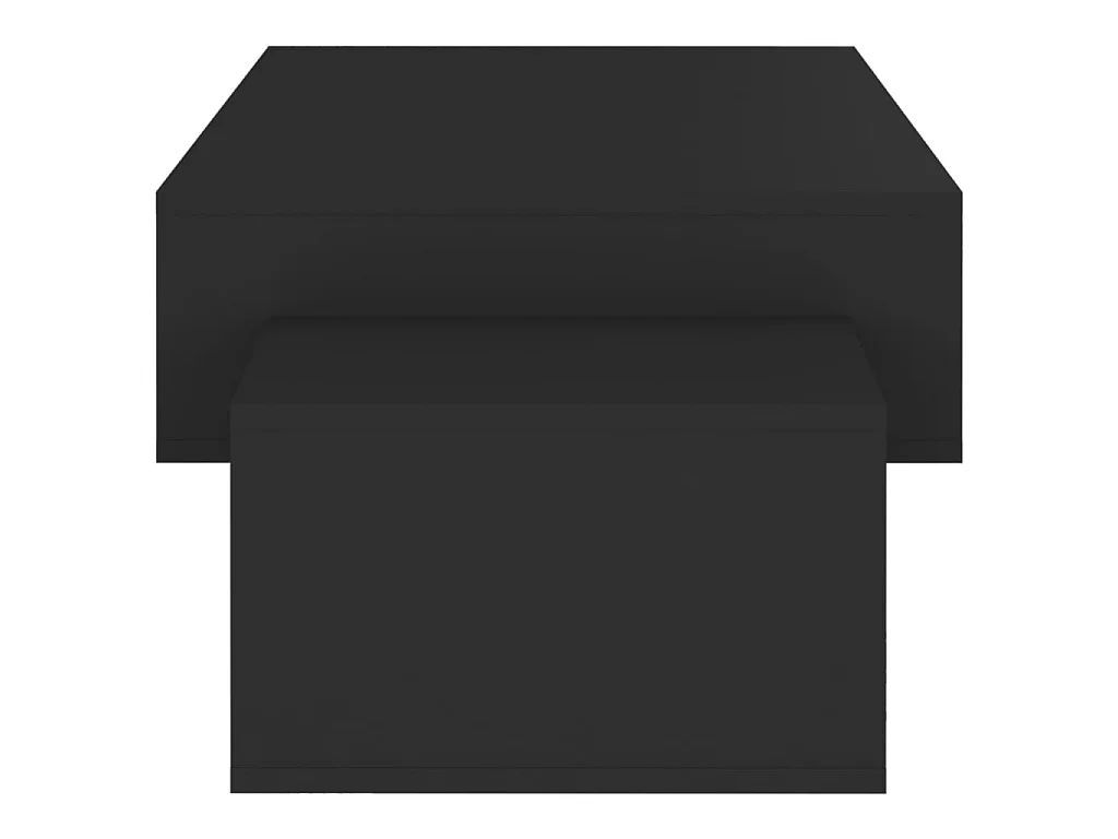 Mesa de centro dourada preta 105x55x32 cm aglomerado