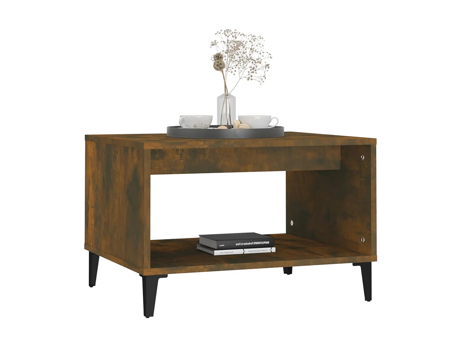 Gold Salontafel Gerookt eiken 60x50x40 cm Bewerkt hout