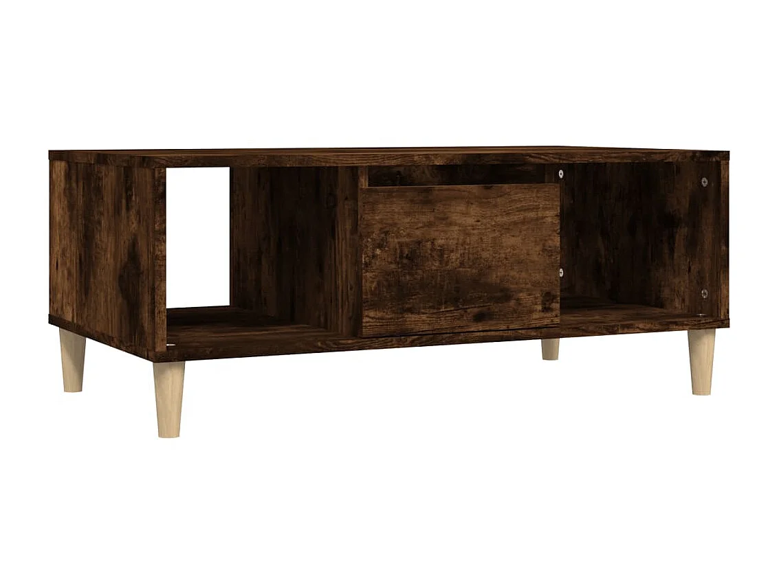 Table basse Chêne fumé 90x50x36,5 cm Bois d'ingénierie