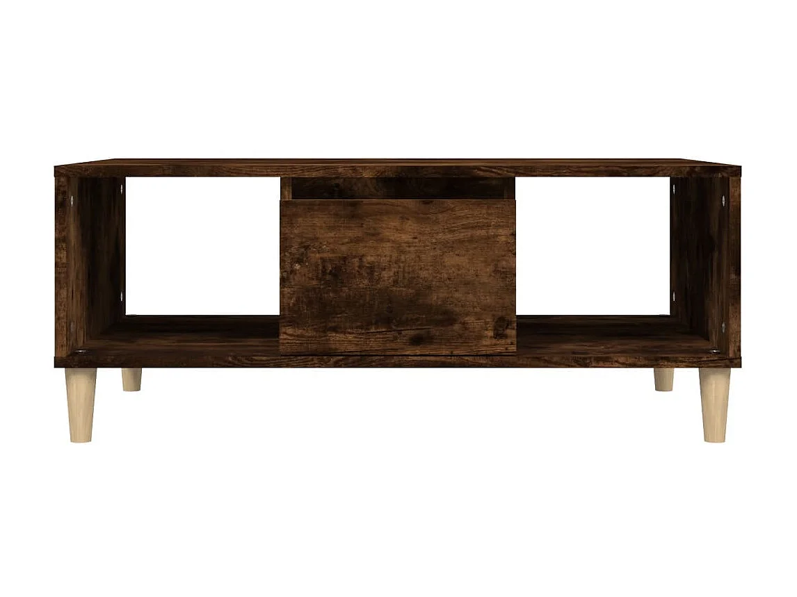 Table basse Chêne fumé 90x50x36,5 cm Bois d'ingénierie