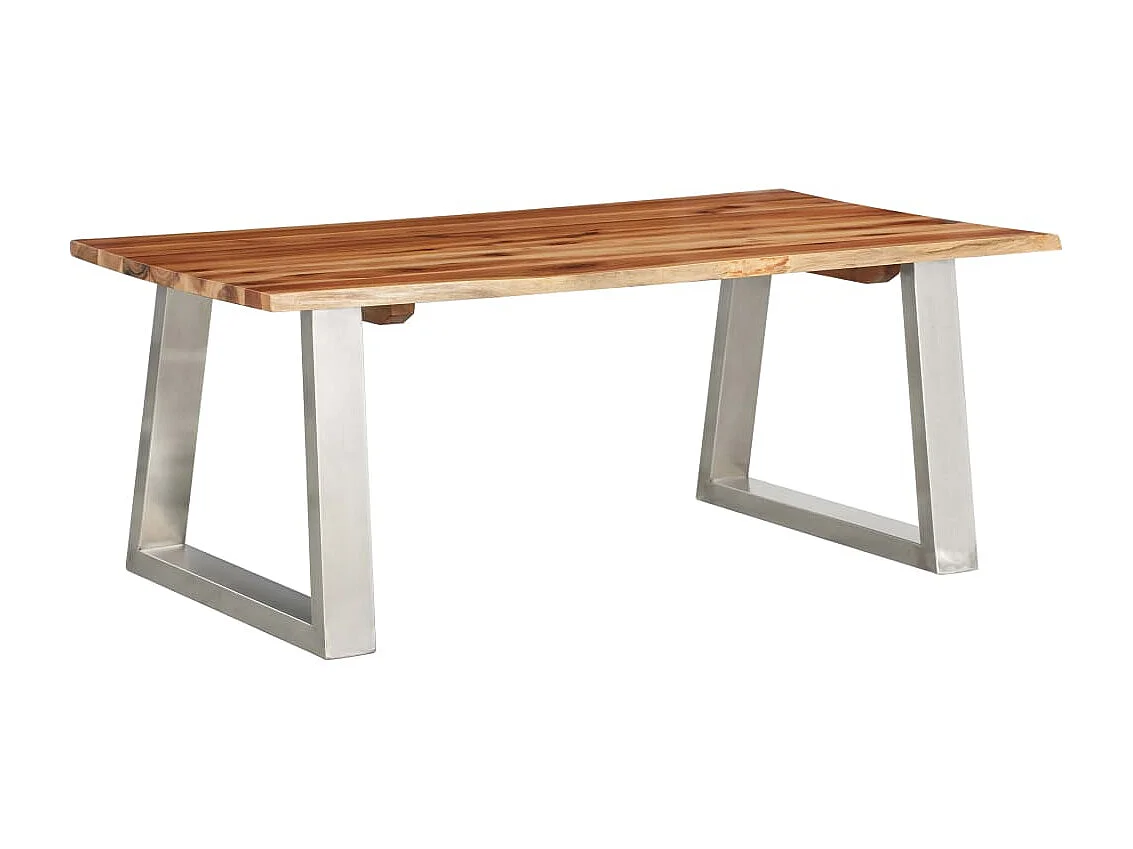 Gold Salontafel 100x60x40 cm Acaciahout en roestvrij staal