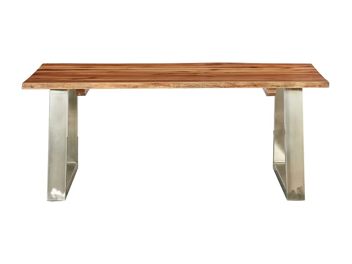 Gold Salontafel 100x60x40 cm Acaciahout en roestvrij staal