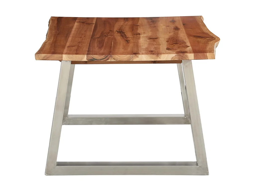 Gold Salontafel 100x60x40 cm Acaciahout en roestvrij staal