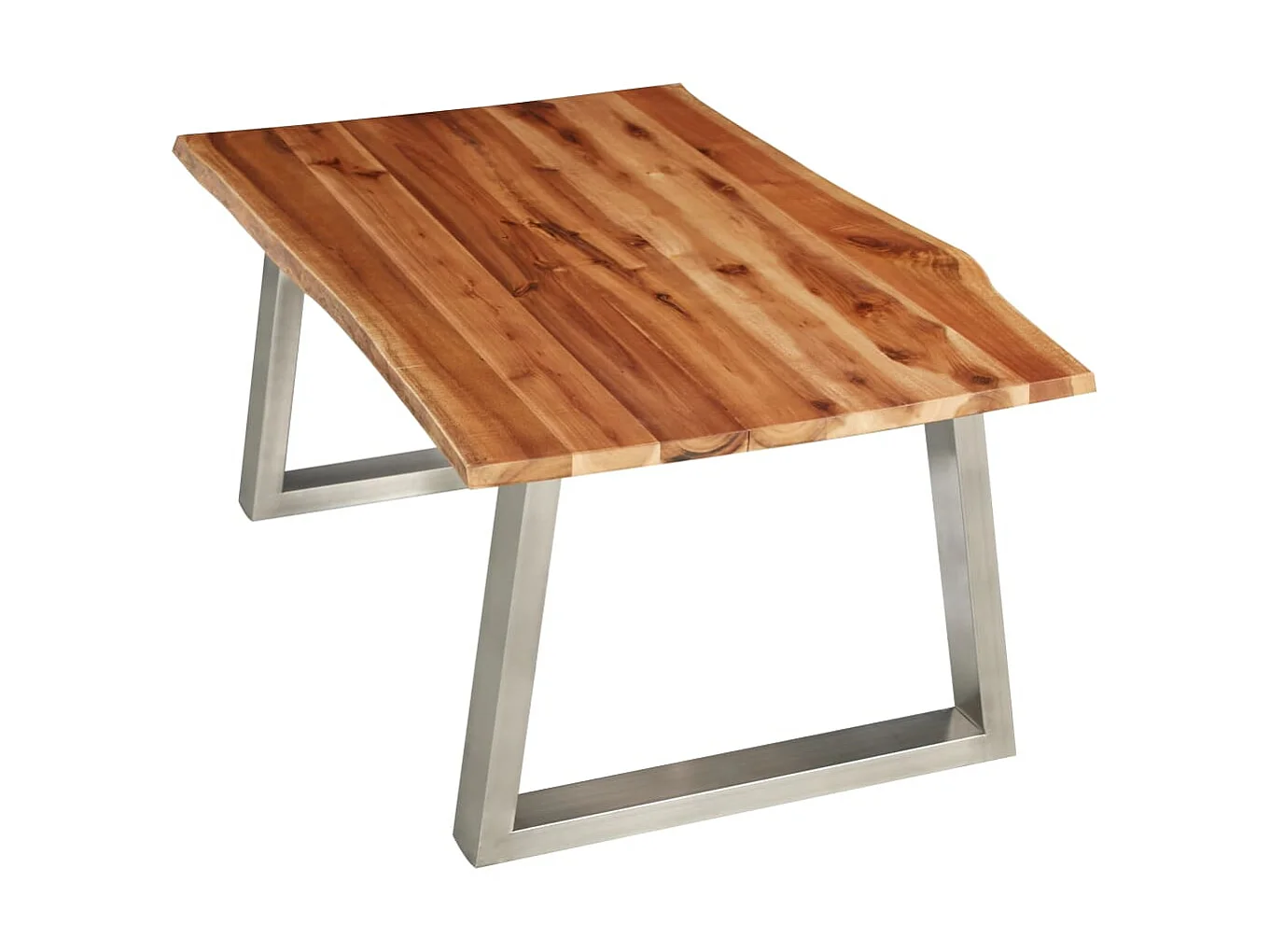 Gold Salontafel 100x60x40 cm Acaciahout en roestvrij staal