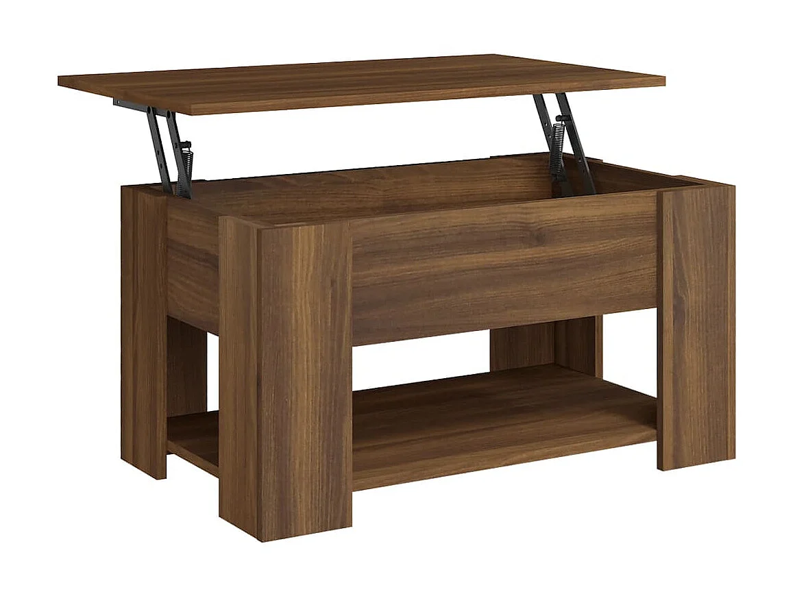 Table basse Chêne marron 79x49x41 cm Bois d'ingénierie