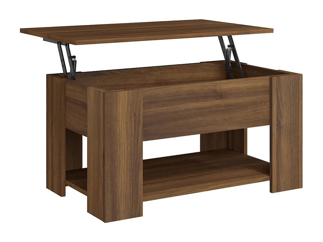 Table basse Chêne marron 79x49x41 cm Bois d'ingénierie