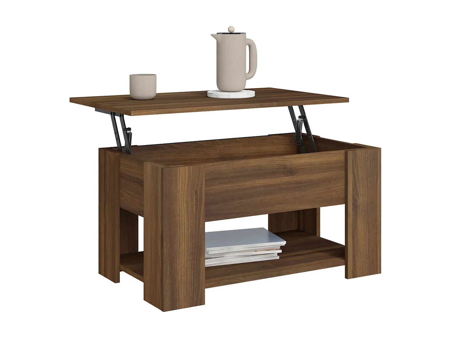 Table basse Chêne marron 79x49x41 cm Bois d'ingénierie