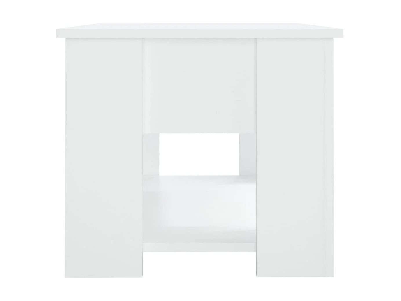 Table basse Blanc 79x49x41 cm Bois d'ingénierie