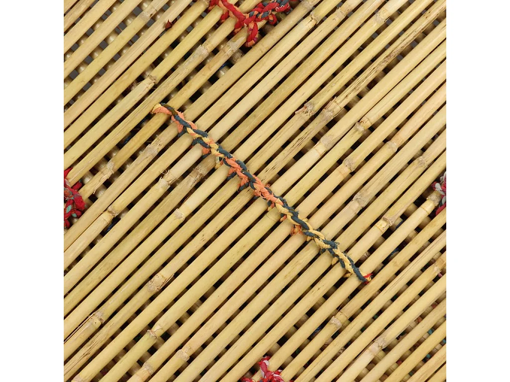 Table basse Bambou avec Détails Chindi Multicolore
