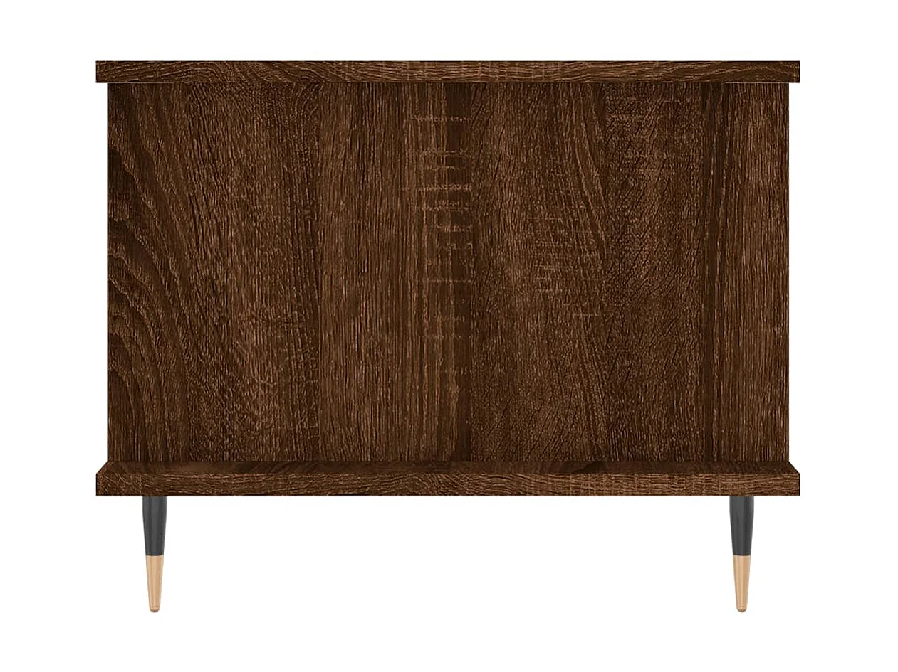 Couchtisch aus goldbrauner Eiche, 90 x 50 x 40 cm, Holzwerkstoff