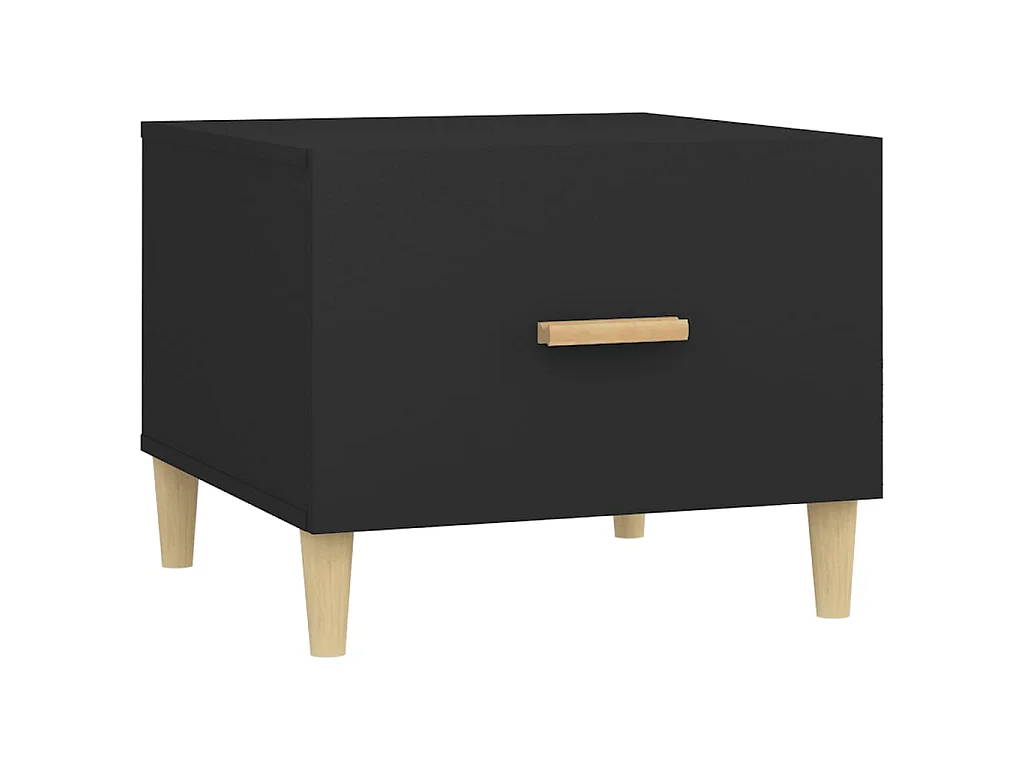 Gold Salontafel Zwart 50x50x40 cm Bewerkt hout