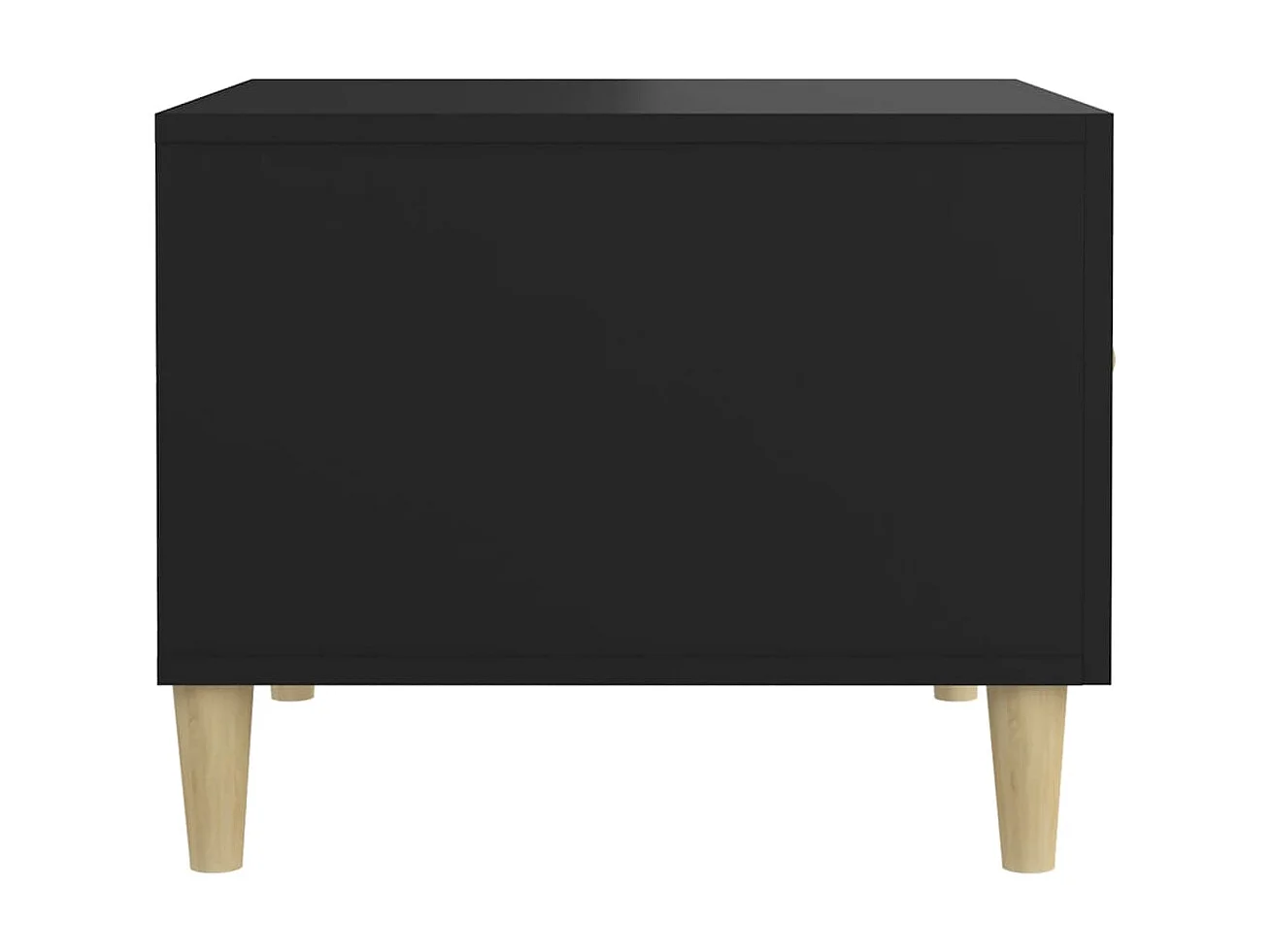 Gold Salontafel Zwart 50x50x40 cm Bewerkt hout