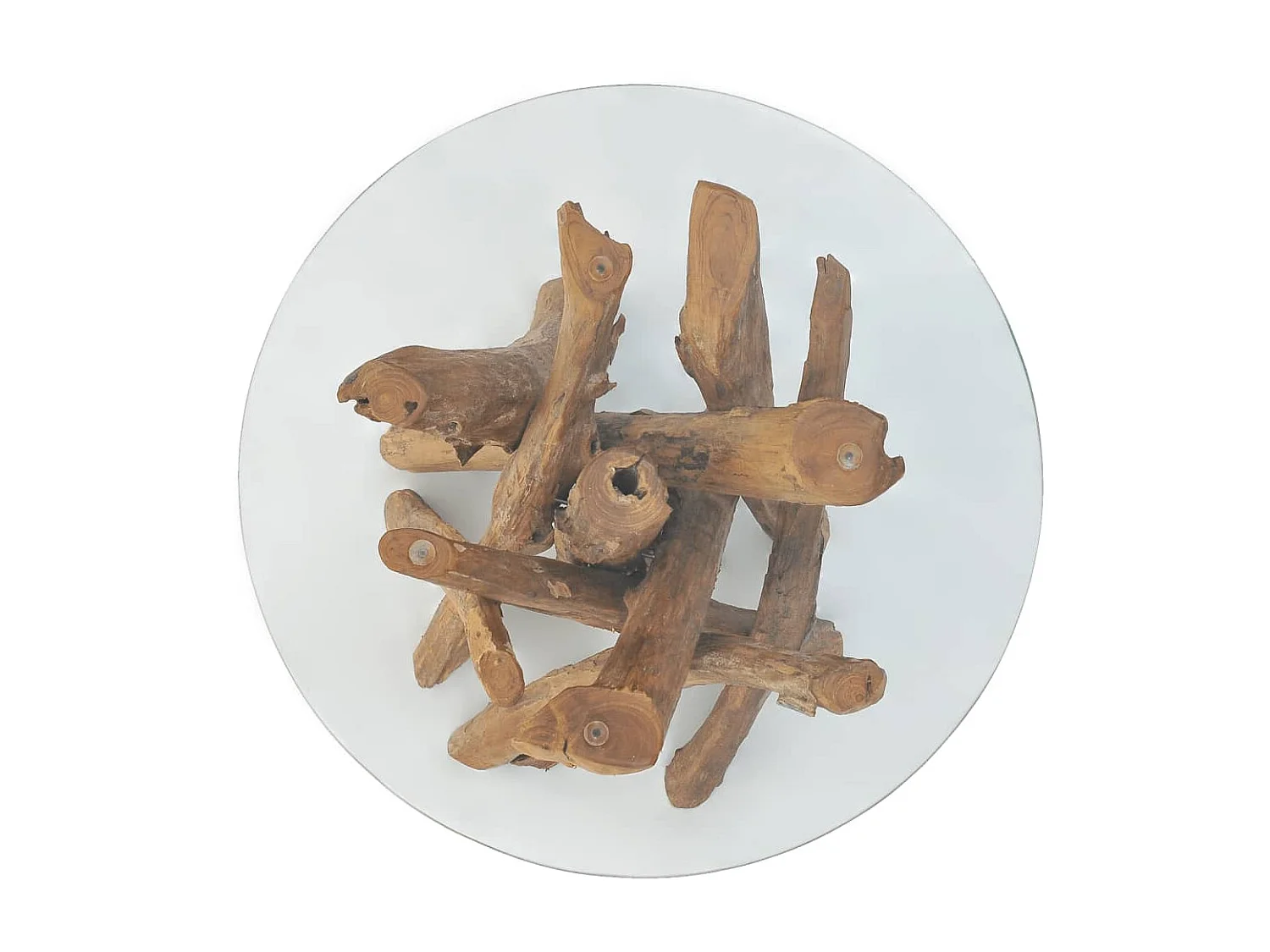 Table basse Bois flottant de teck massif 60 cm