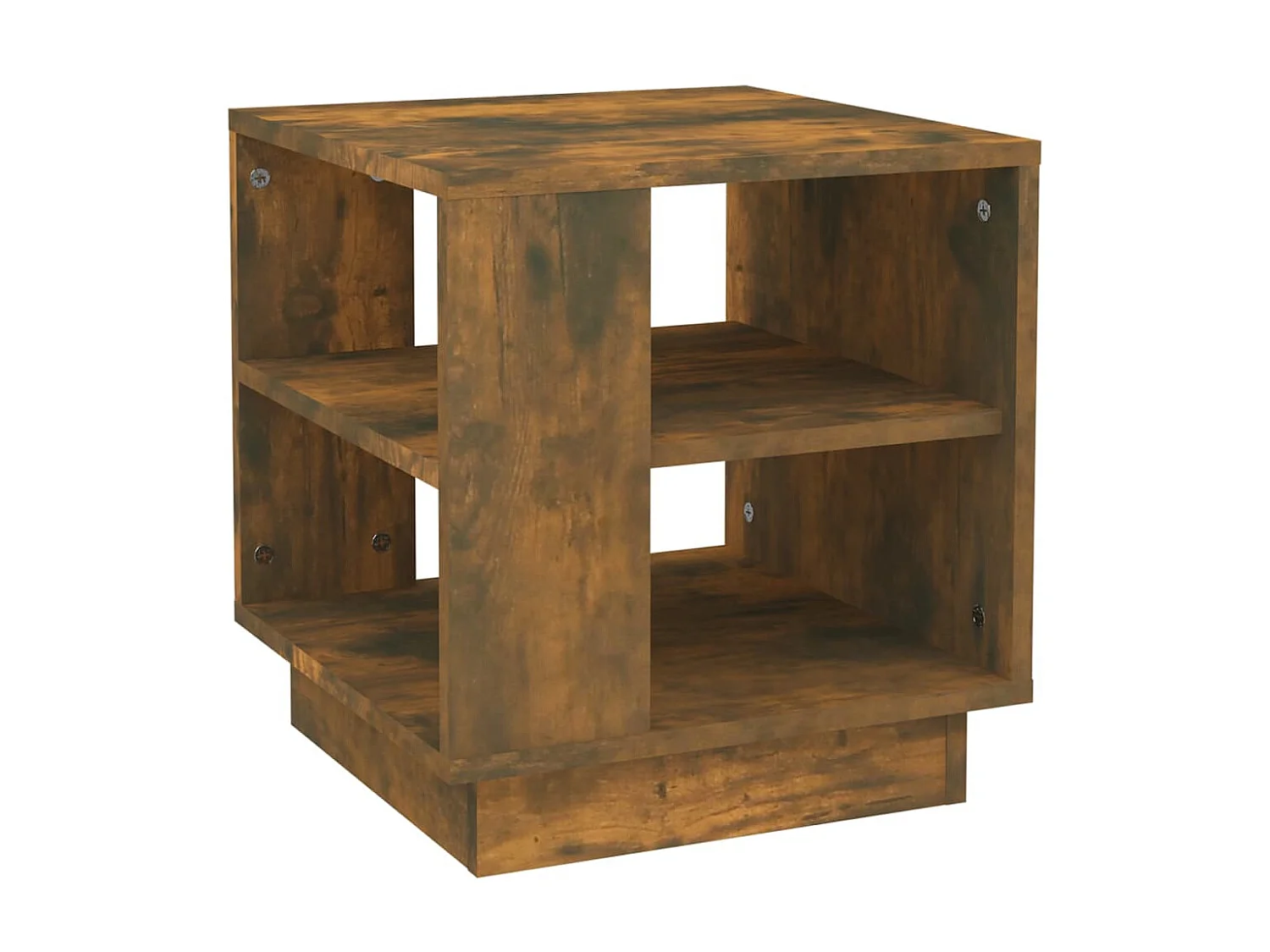 Table basse Chêne fumé 40x40x43 cm Bois d'ingénierie