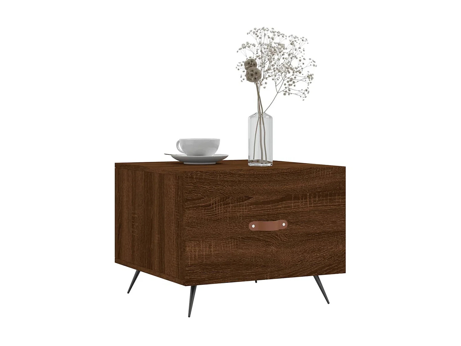 Mesas de centro Gold 2 piezas roble marrón 50x50x40 cm madera contrachapada