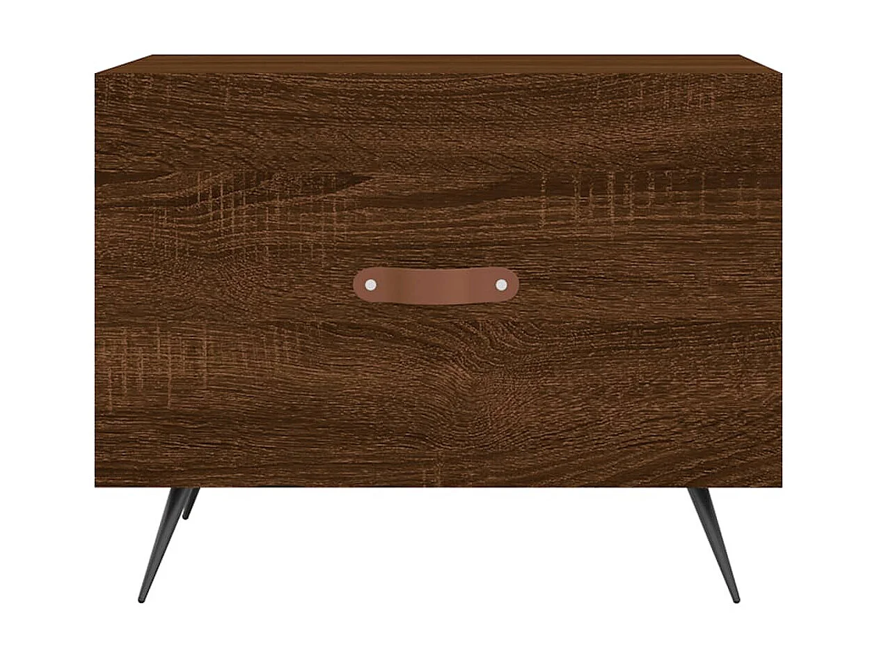 Mesas de centro Gold 2 piezas roble marrón 50x50x40 cm madera contrachapada