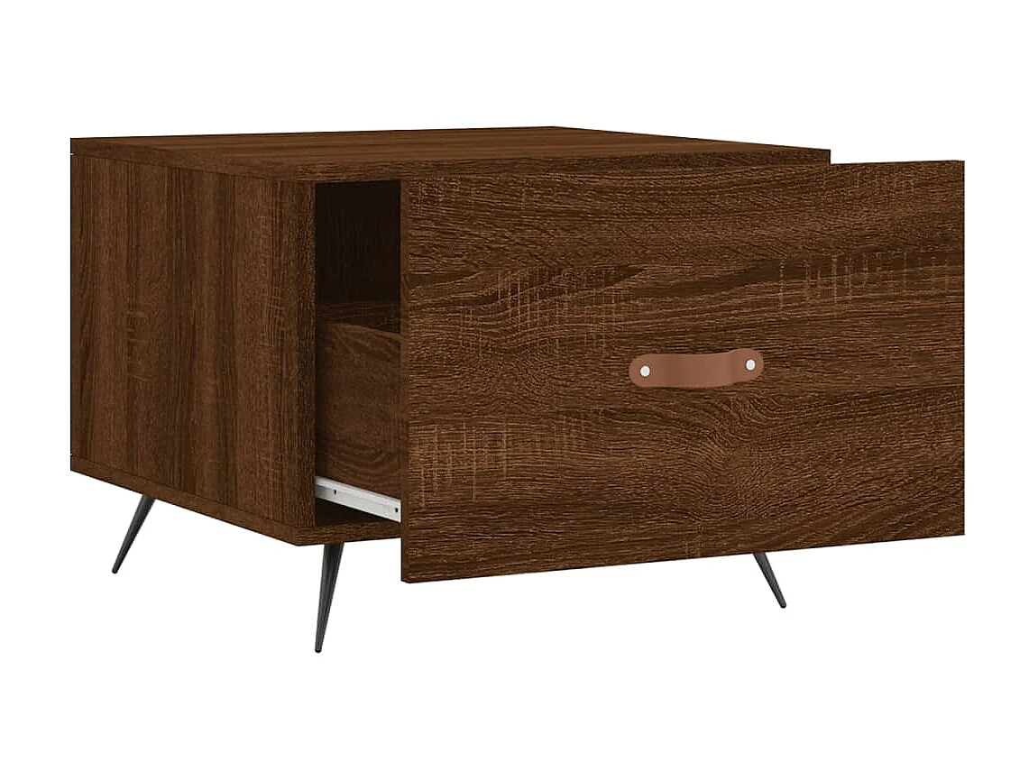 Mesas de centro Gold 2 piezas roble marrón 50x50x40 cm madera contrachapada