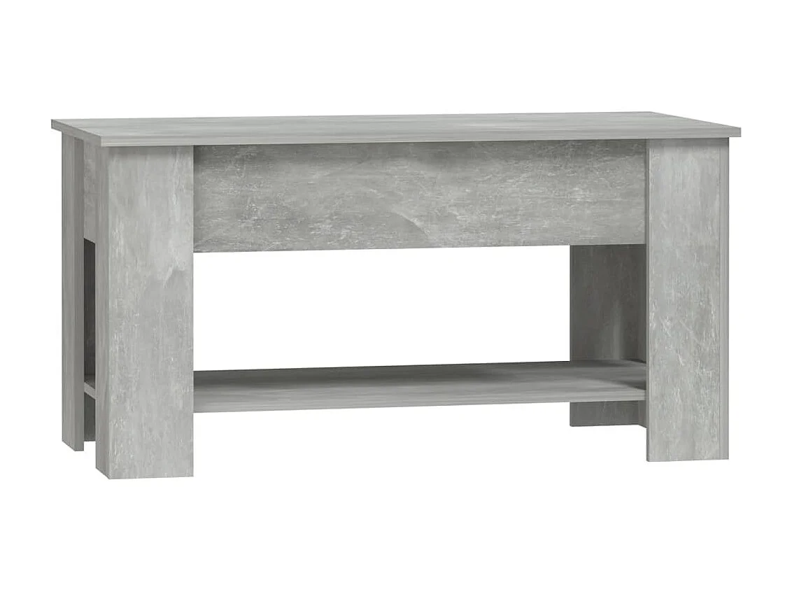 Mesa de centro Gold Gris hormigón 101x49x52 cm Madera contrachapada