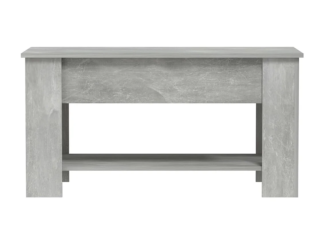 Mesa de centro dourada Concreto cinza 101x49x52 cm Madeira trabalhada