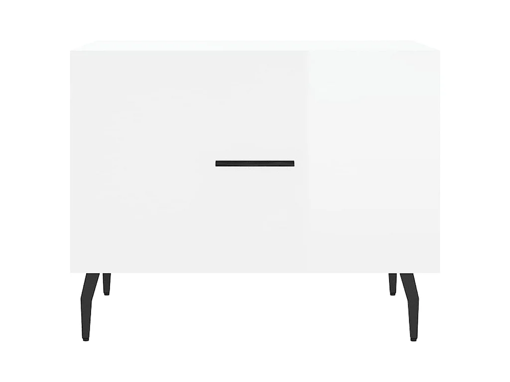 Mesas de centro Gold 2 piezas madera contrachapada blanco brillo 50x50x40cm