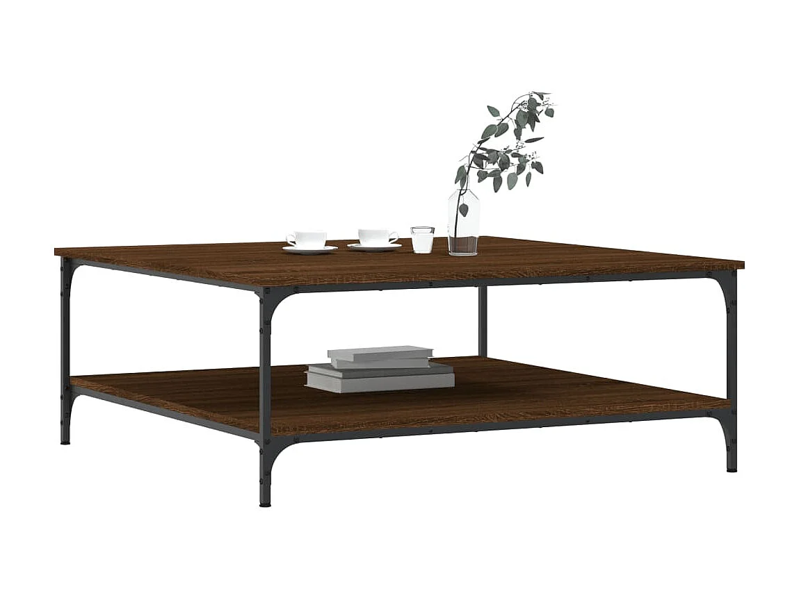 Tavolino in rovere Gold Brown 100x100x40 cm in multistrato