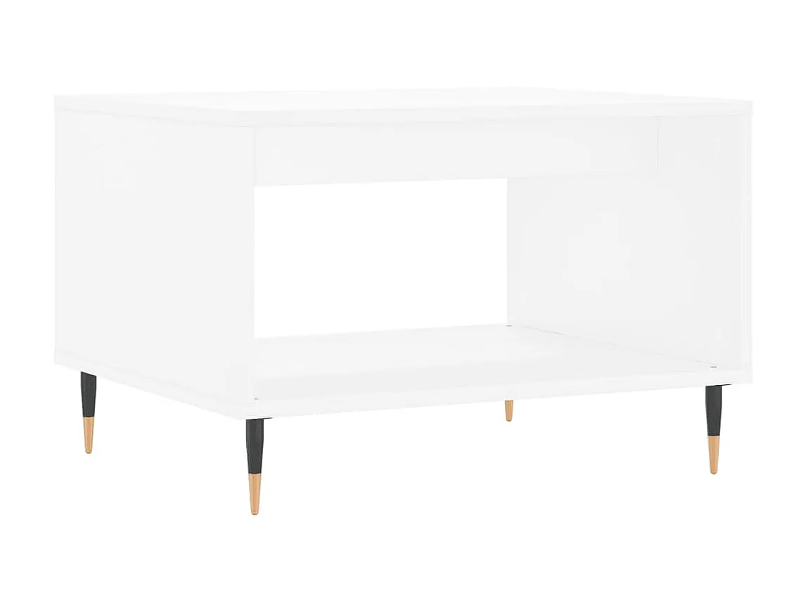 Mesa de centro Gold White 60x50x40 cm de madera contrachapada