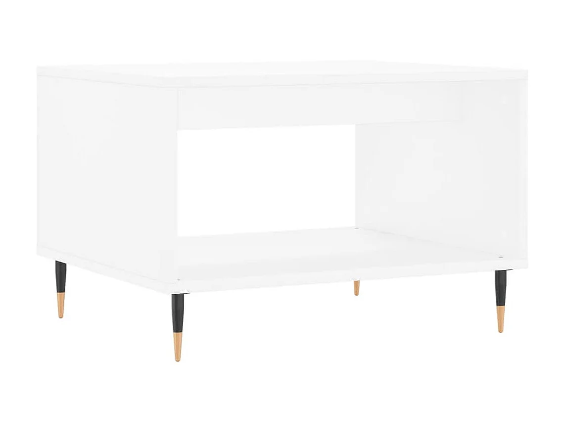 Mesa de centro Gold White 60x50x40 cm de madera contrachapada