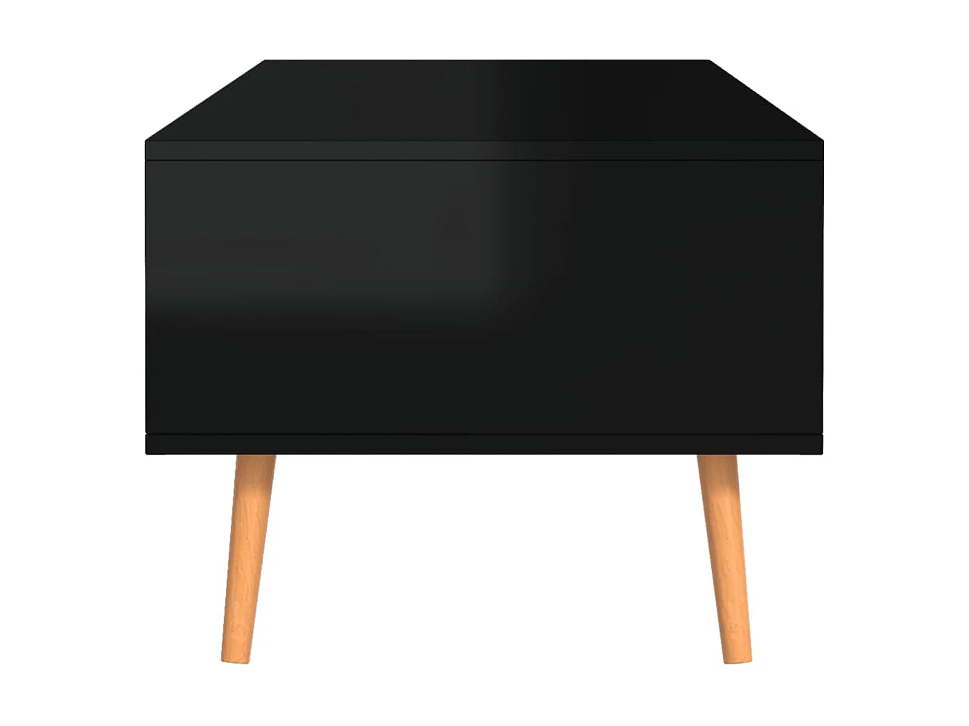 Mesa de centro Gold Aglomerado negro brillo 100x49,5x43 cm