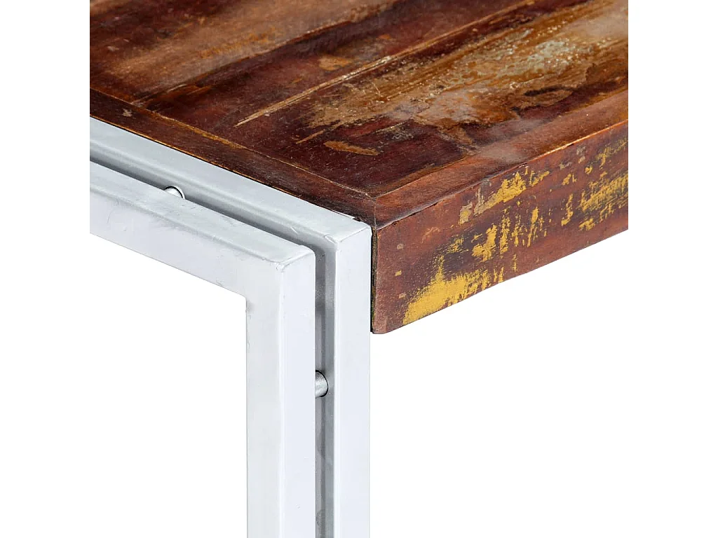 Goudkleurige salontafel 120 x 60 x 35 cm Massief hergebruikt hout