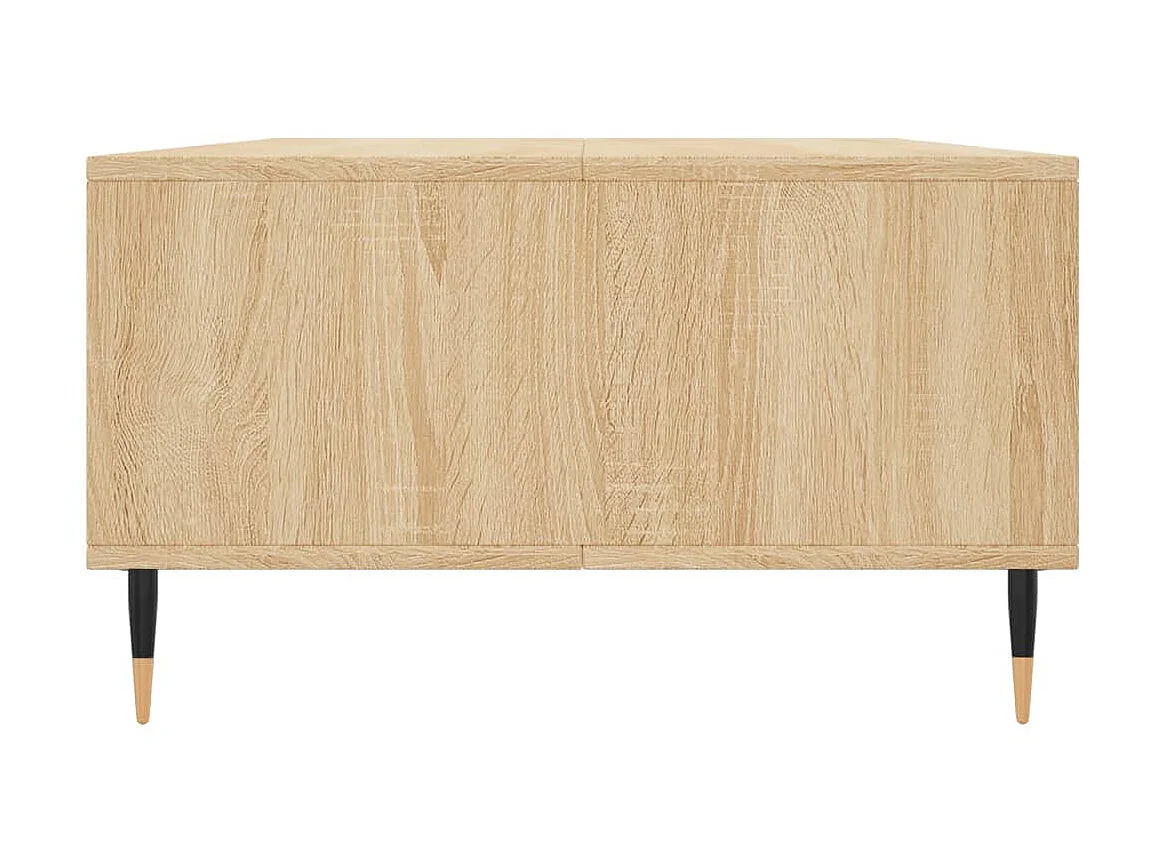 Mesa de centro em carvalho Sonoma dourado 104x60x35 cm madeira projetada