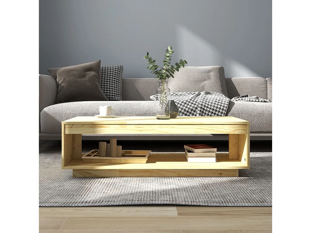Table basse 110x50x33,5 cm bois de pin massif
