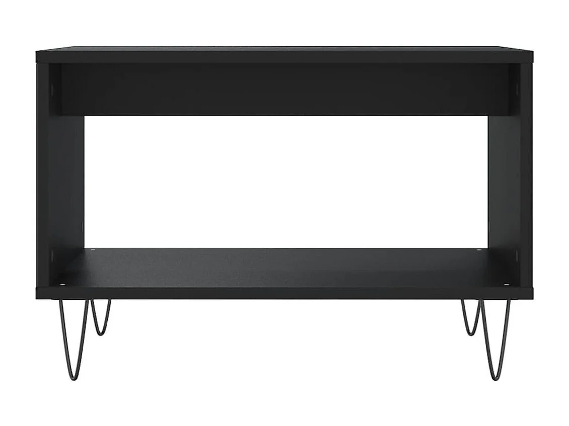 Table basse noir 60x50x40 cm bois d'ingénierie