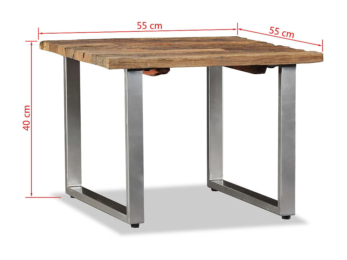 Table basse Bois de récupération massif 55 x 55 x 40 cm