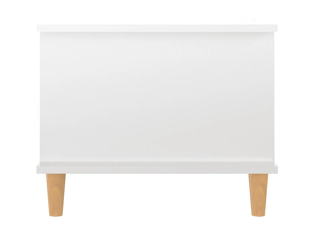 Gold Salontafel Glanzend wit 90x50x40 cm Bewerkt hout