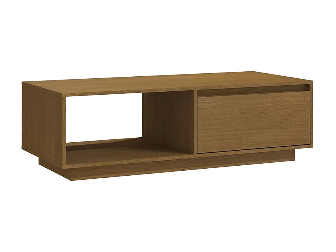 Mesa de centro Gold Marrón miel 110x50x33,5 cm Madera maciza de pino