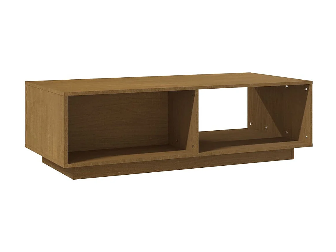 Mesa de centro Gold Marrón miel 110x50x33,5 cm Madera maciza de pino