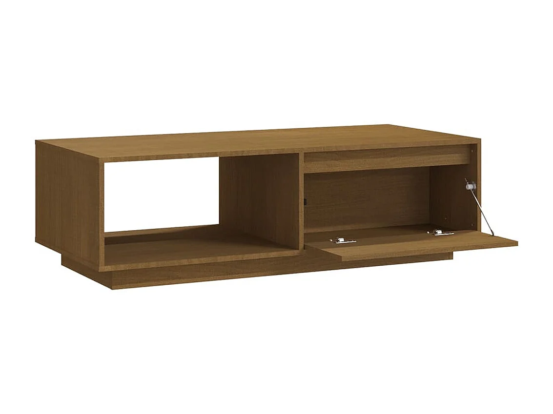 Mesa de centro Gold Marrón miel 110x50x33,5 cm Madera maciza de pino