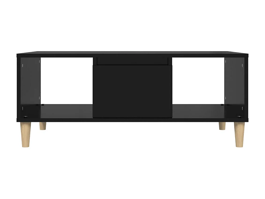 Mesa de centro dourada preta 90x50x36,5 cm Madeira trabalhada