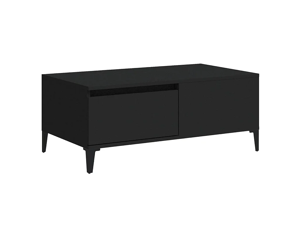 Table basse Noir 90x50x36,5 cm Bois d'ingénierie