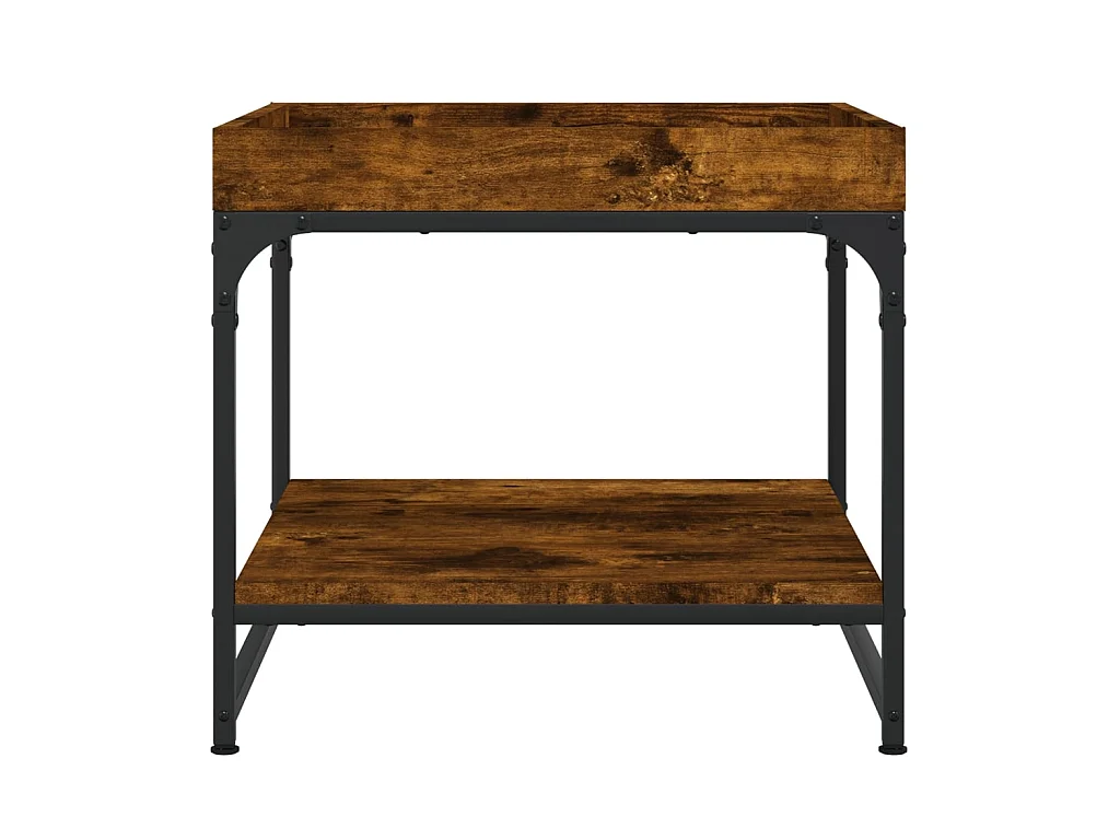 Goldfarbener Couchtisch aus geräucherter Eiche, 49,5 x 49,5 x 45 cm, Holzwerkstoff