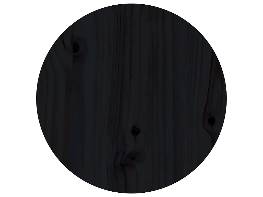 Mesa de centro Gold Negro Ø 40x60 cm Madera maciza de pino