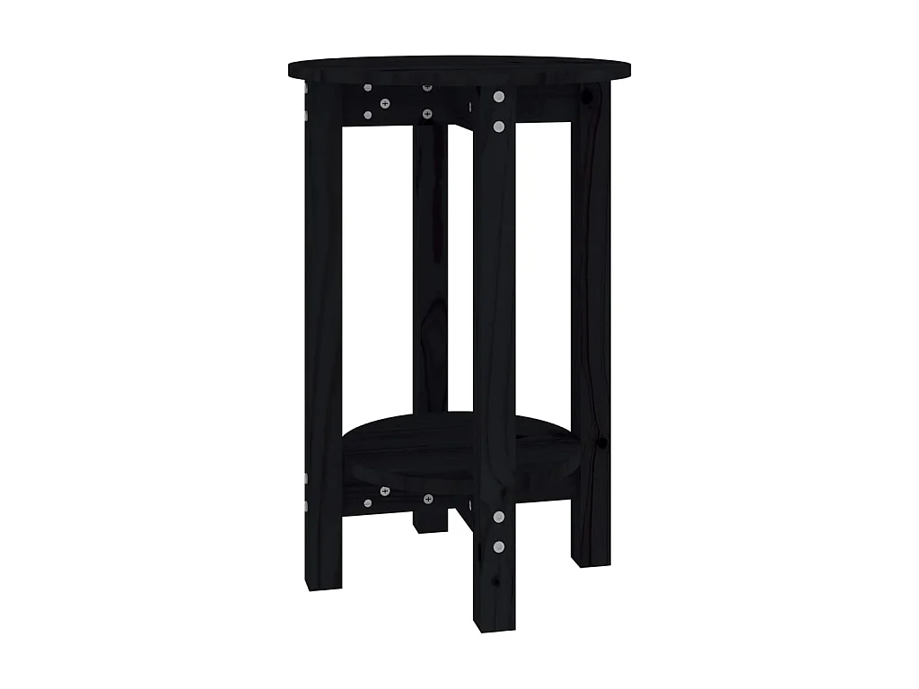 Table basse Noir Ø 40x60 cm Bois massif de pin